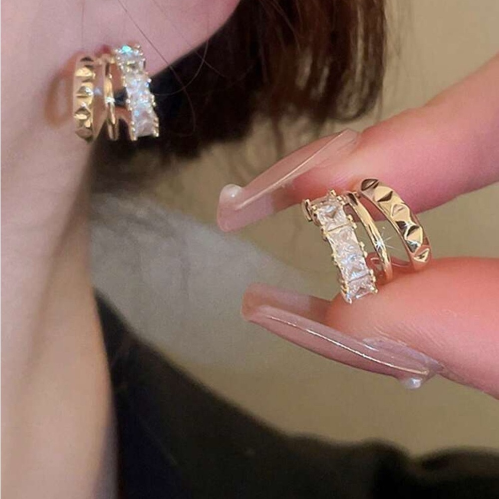 CZ + gold studs that do it all